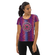 Corona de Mandala Women's Athletic T-shirt - Martin K Designs