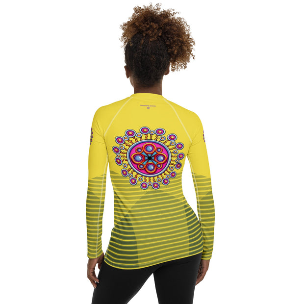 Corona de Mandala Women's Rash Guard - Martin K Designs