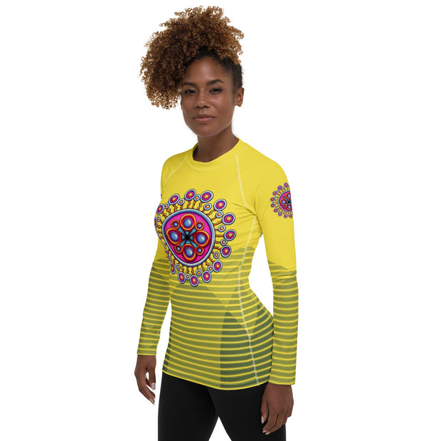 Corona de Mandala Women's Rash Guard - Martin K Designs
