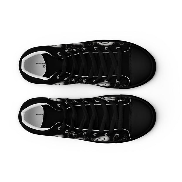 Creative Mind Men’s high top canvas shoes - Martin K Designs