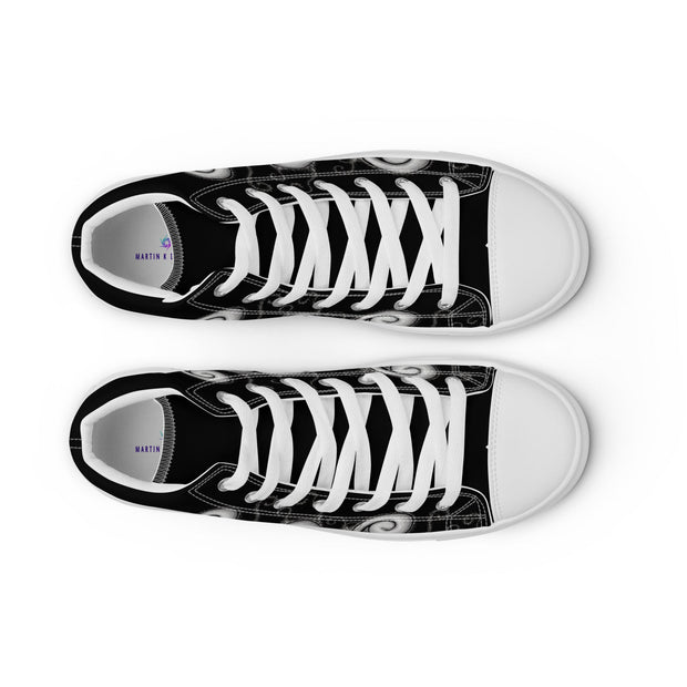 Creative Mind Men’s high top canvas shoes - Martin K Designs