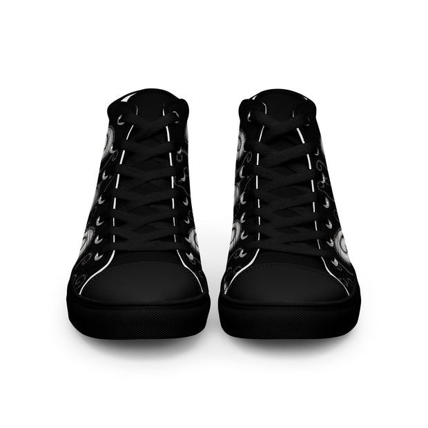 Creative Mind Men’s high top canvas shoes - Martin K Designs