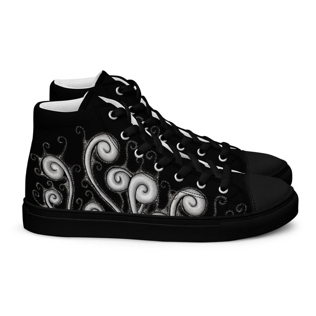 Creative Mind Men’s high top canvas shoes - Martin K Designs