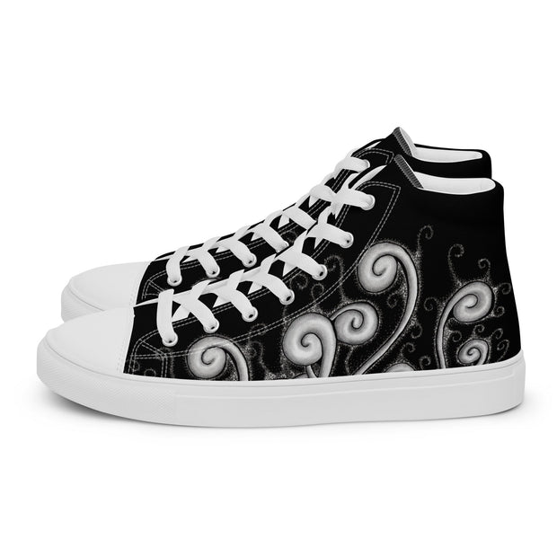 Creative Mind Men’s high top canvas shoes - Martin K Designs