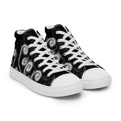 Creative Mind Men’s high top canvas shoes - Martin K Designs