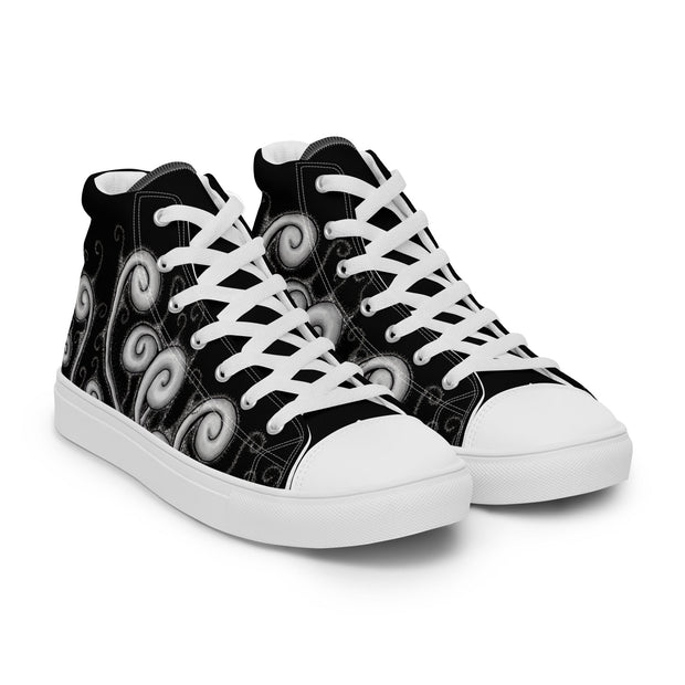 Creative Mind Men’s high top canvas shoes - Martin K Designs