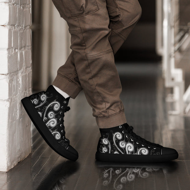 Creative Mind Men’s high top canvas shoes - Martin K Designs