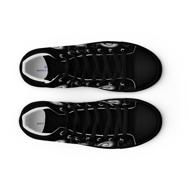 Creative Mind Men’s high top canvas shoes - Martin K Designs