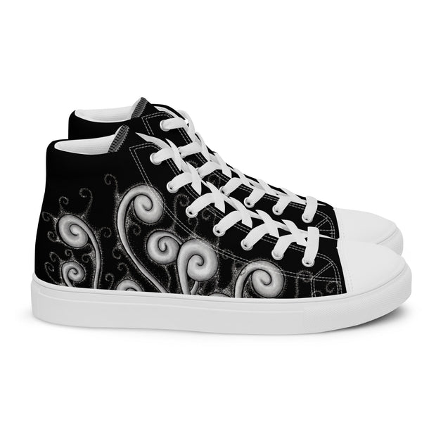 Creative Mind Men’s high top canvas shoes - Martin K Designs