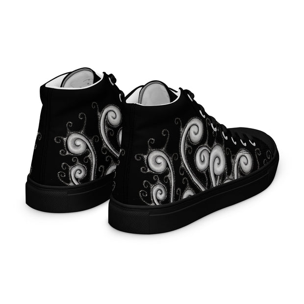 Creative Mind Men’s high top canvas shoes - Martin K Designs