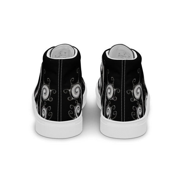 Creative Mind Men’s high top canvas shoes - Martin K Designs