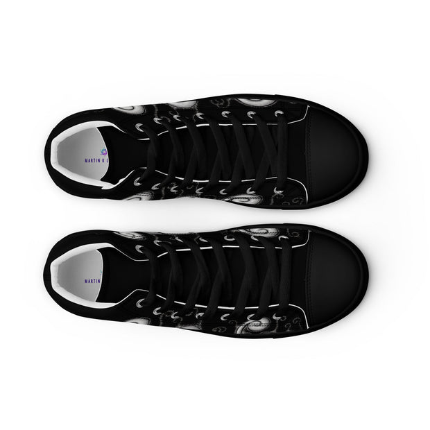 Creative Mind Women’s high top canvas shoes - Martin K Designs