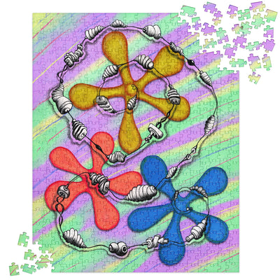 Cyberpsych Snake Jigsaw Puzzle - Martin K Designs