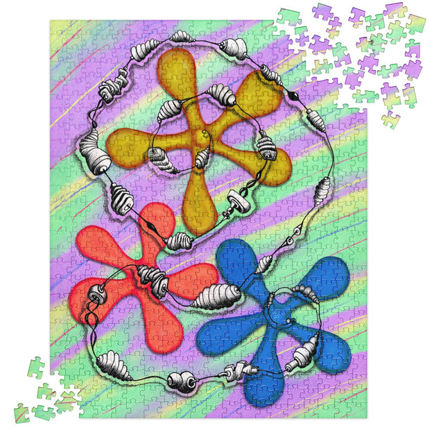 Cyberpsych Snake Jigsaw Puzzle - Martin K Designs