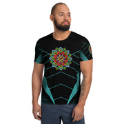 Ecstatic Mandala Men's Athletic T-shirt - Martin K Designs