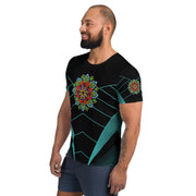 Ecstatic Mandala Men's Athletic T-shirt - Martin K Designs