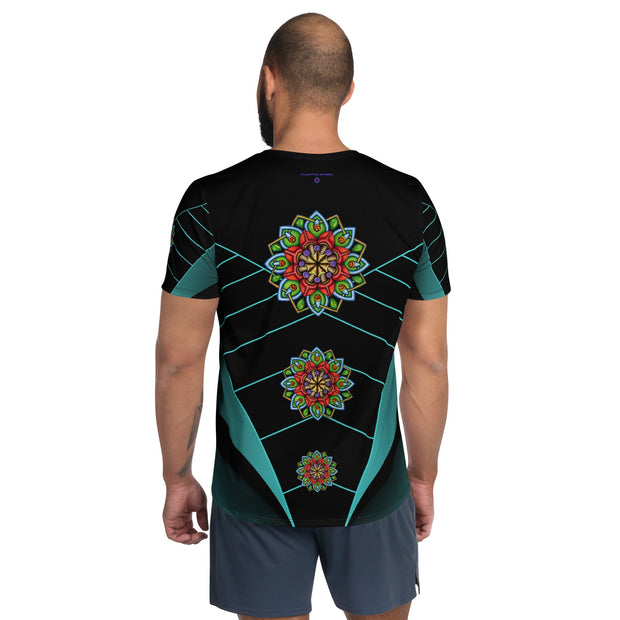 Ecstatic Mandala Men's Athletic T-shirt - Martin K Designs