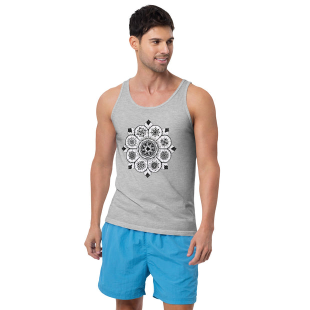 Eight Thoughts Mandala 5 Unisex Tank Top - Martin K Designs