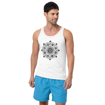 Eight Thoughts Mandala 5 Unisex Tank Top - Martin K Designs