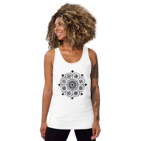 Eight Thoughts Mandala 5 Unisex Tank Top - Martin K Designs