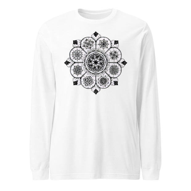 Eight Thoughts Mandala Unisex Long Sleeve Tee - Martin K Designs