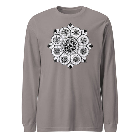 Eight Thoughts Mandala Unisex Long Sleeve Tee - Martin K Designs