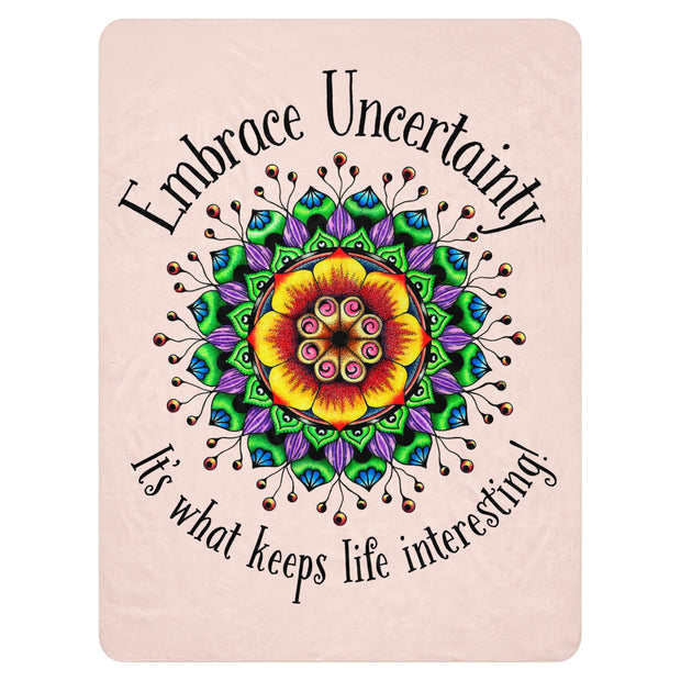 Embrace Uncertainty Sherpa blanket - Martin K Designs