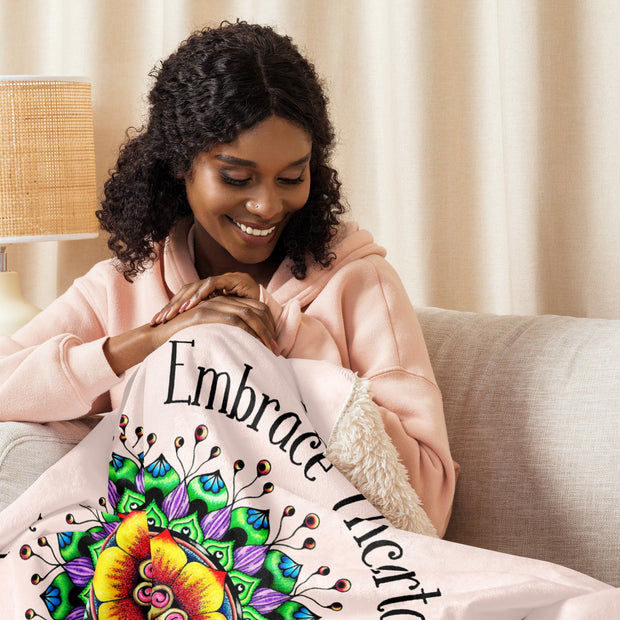 Embrace Uncertainty Sherpa blanket - Martin K Designs