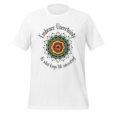 Embrace Uncertainty Unisex Eco t-shirt - Martin K Designs