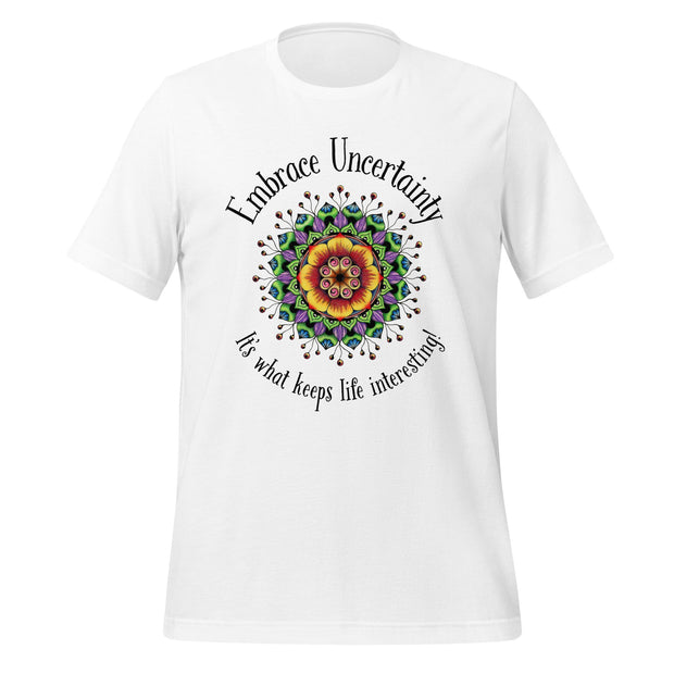Embrace Uncertainty Unisex Eco t-shirt - Martin K Designs