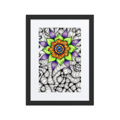 Ethereal Mandala framed print with mat - Martin K Designs