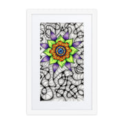 Ethereal Mandala framed print with mat - Martin K Designs