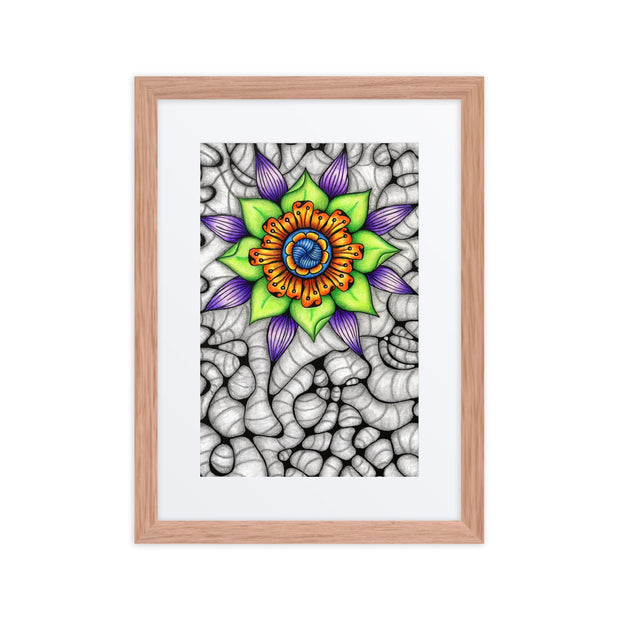 Ethereal Mandala framed print with mat - Martin K Designs