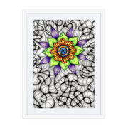 Ethereal Mandala framed print with mat - Martin K Designs