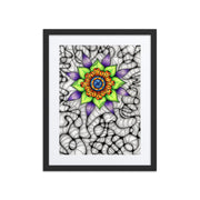Ethereal Mandala framed print with mat - Martin K Designs