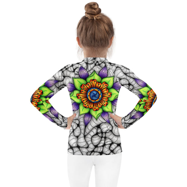 Ethereal Mandala Kids Rash Guard - Martin K Designs