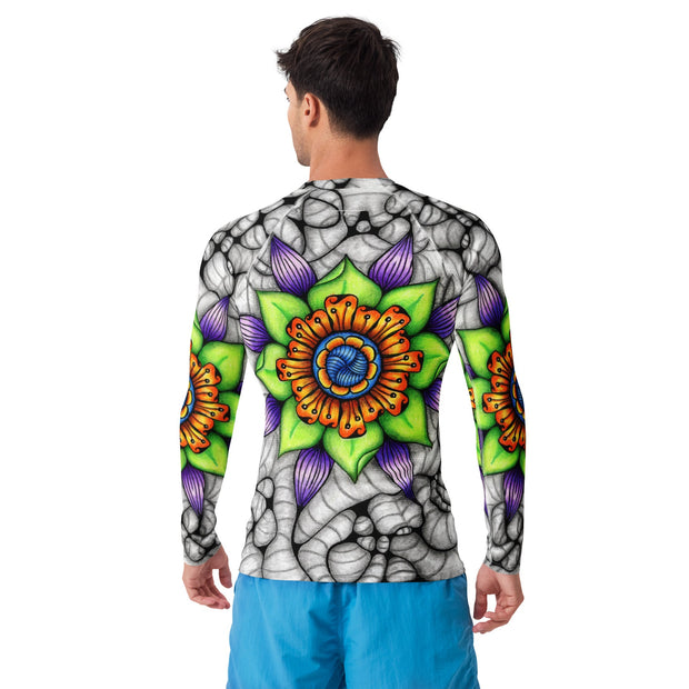 Ethereal Mandala Men's Rash Guard - Martin K Designs