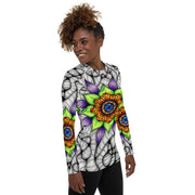 Ethereal Mandala Women's Rash Guard - Martin K Designs