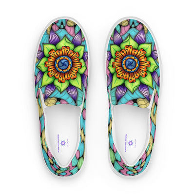 Ethereal Mandala women’s slip - on canvas shoes - Flowstate Apparel