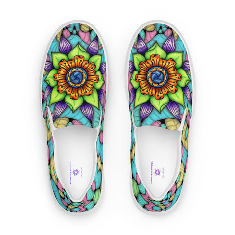 Ethereal Mandala women’s slip - on canvas shoes - Flowstate Apparel