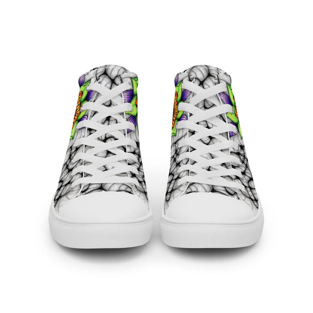 Ethereal Men’s high top canvas shoes - Martin K Designs