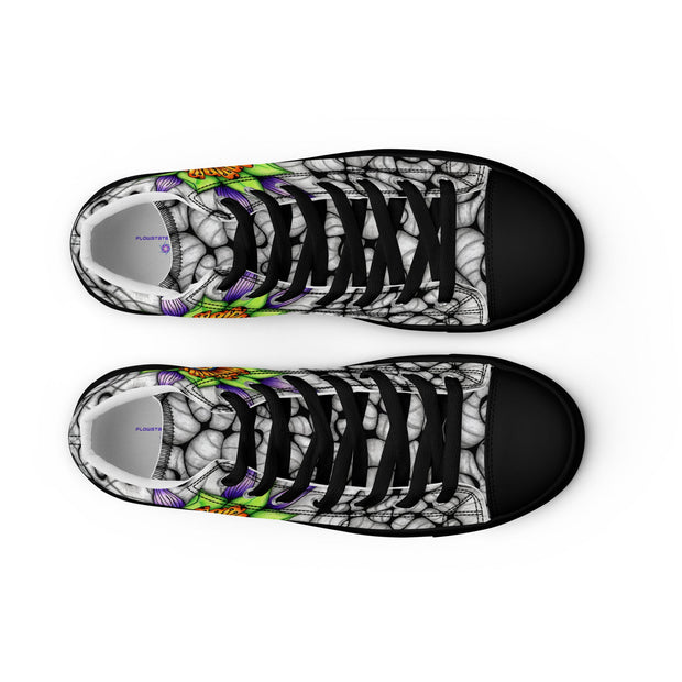 Ethereal Men’s high top canvas shoes - Martin K Designs