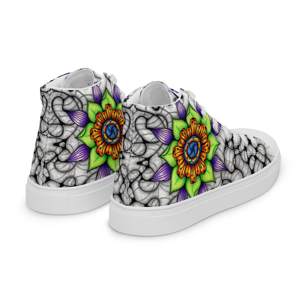 Ethereal Men’s high top canvas shoes - Martin K Designs
