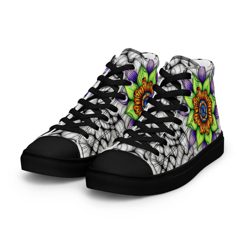 Ethereal Men’s high top canvas shoes - Martin K Designs