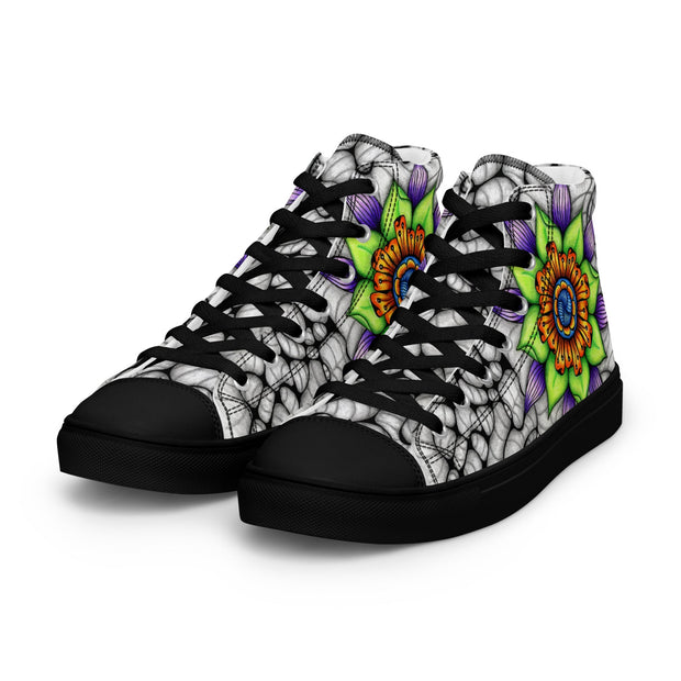 Ethereal Men’s high top canvas shoes - Martin K Designs