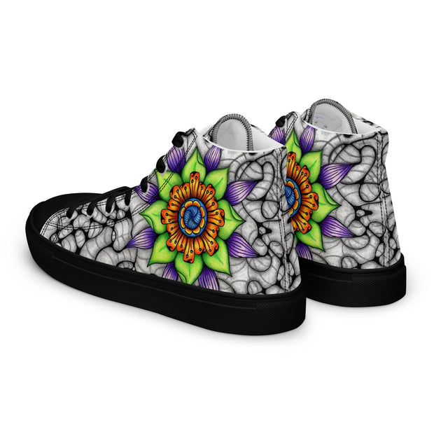 Ethereal Men’s high top canvas shoes - Martin K Designs