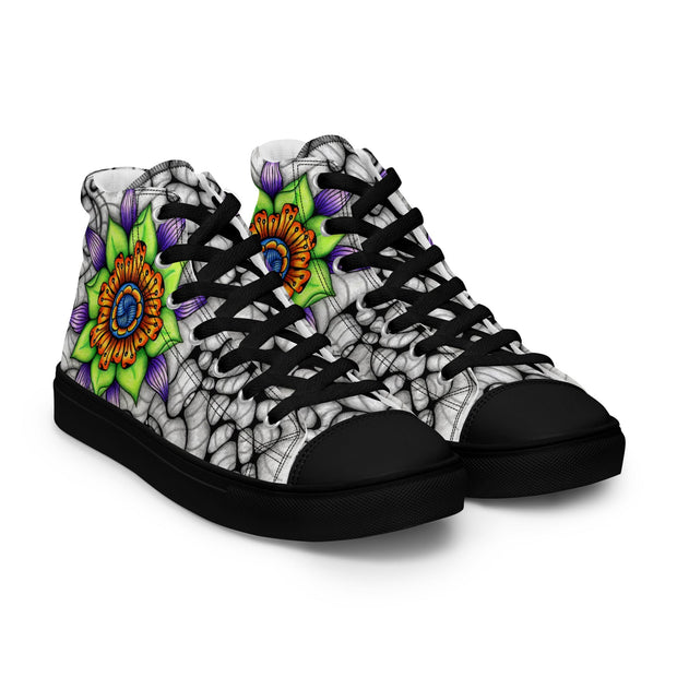 Ethereal Men’s high top canvas shoes - Martin K Designs
