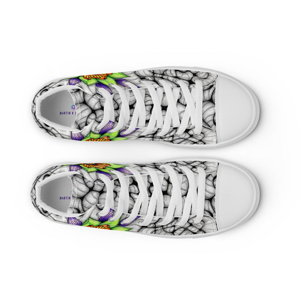 Ethereal Men’s high top canvas shoes - Martin K Designs