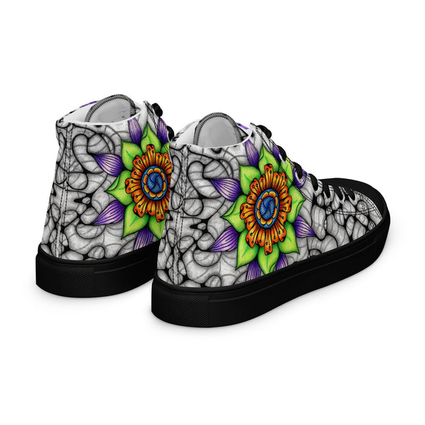 Ethereal Men’s high top canvas shoes - Martin K Designs