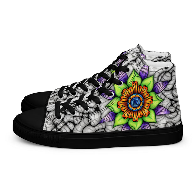 Ethereal Men’s high top canvas shoes - Martin K Designs